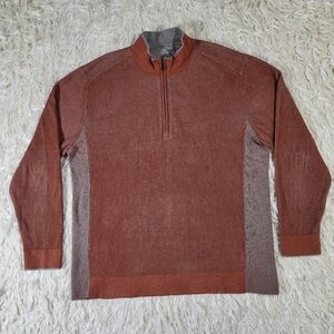 Raffi Mens Zip Mock Neck Sweater Size X-Large